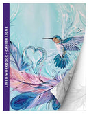 Hummingbird Feathers : Indigenous Art Lined Workbook  (Cahier Ligné)  by Métis/Cree artist Carla Joseph