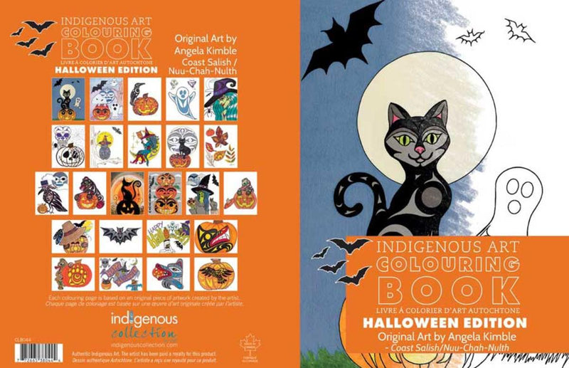 Indigenous Art Colouring Book / Livre a colorier d'art autochtone - Halloween Edition