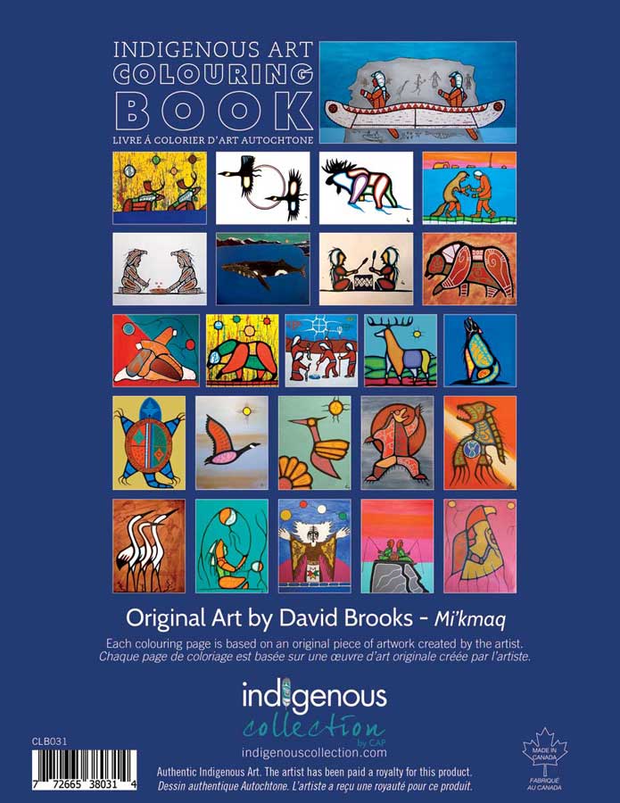 Indigenous Art Colouring Book / Livre à colorier d'art autochtone - David Brooks