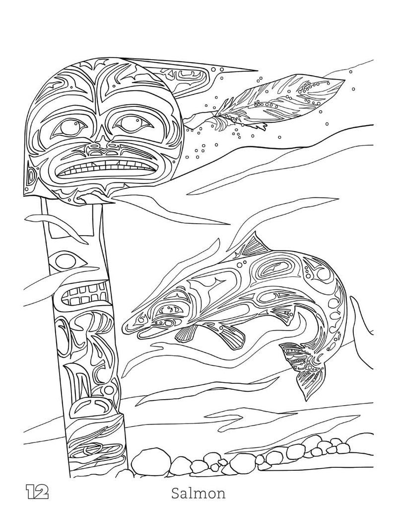 Indigenous Art Colouring Book / Livre à colorier d'art autochtone - Karen Erickson