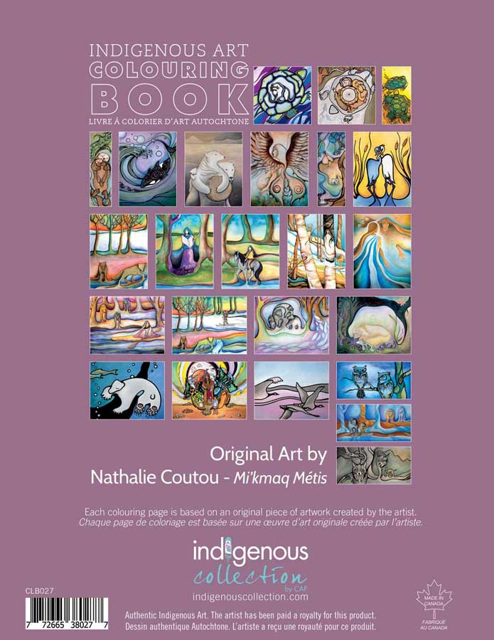 Indigenous Art Colouring Book / Livre à colorier d'art autochtone - Nathalie Coutou