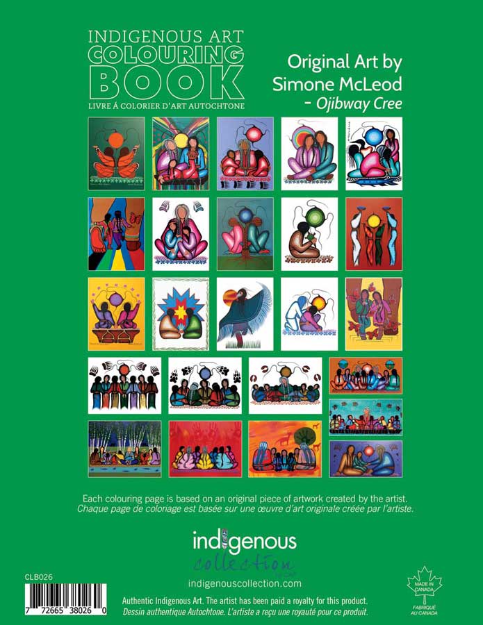 Indigenous Art Colouring Book / Livre à colorier d'art autochtone - Simone McLeod