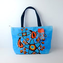 Large Tote Bag "Woodlandesque Florals" by Ryan Woodruff