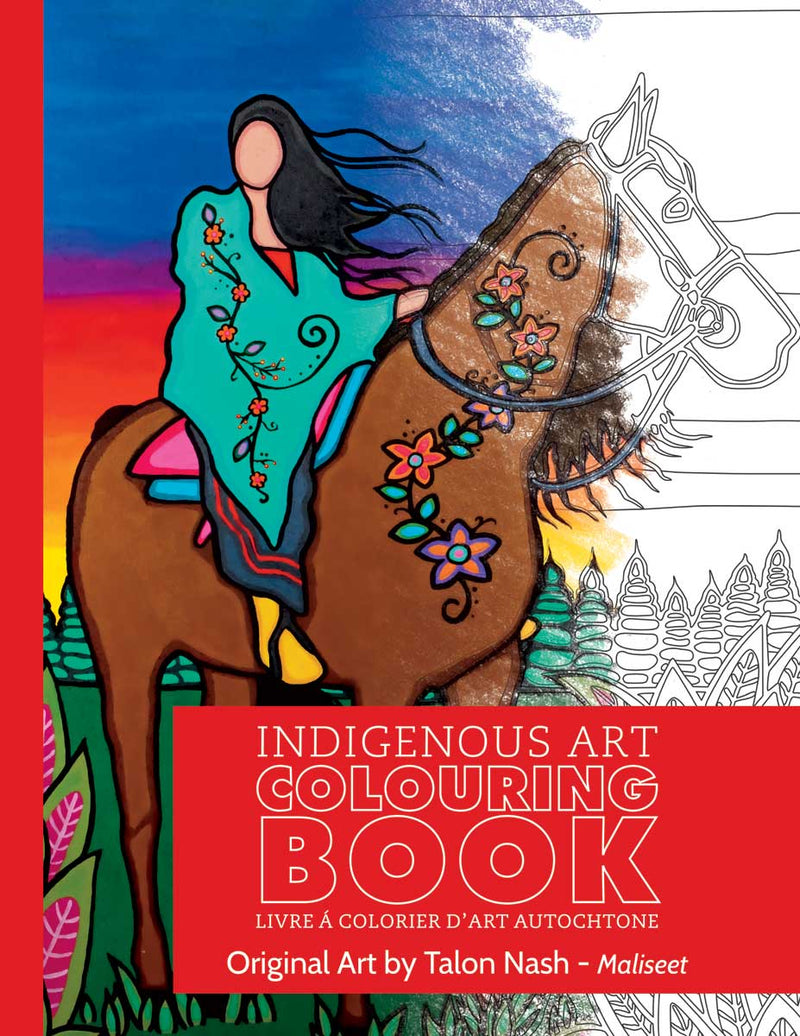 Indigenous Art Colouring Book / Livre à colorier d'art autochtone - Talon Nash