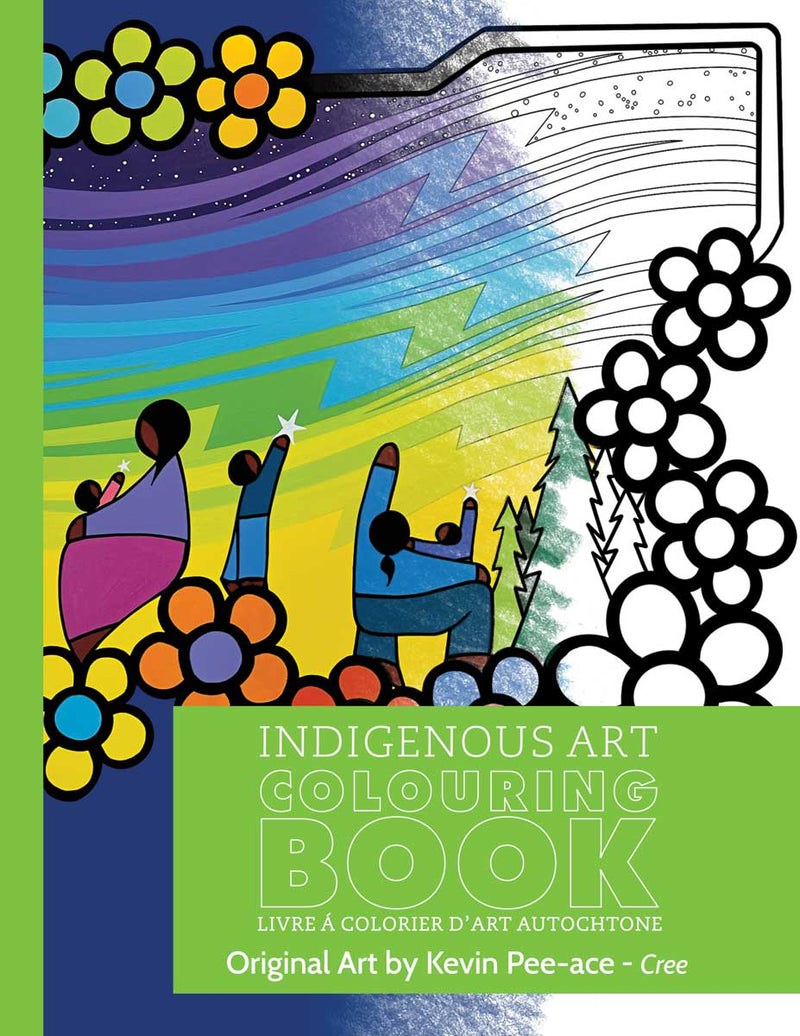 Indigenous Art Colouring Book / Livre à colorier d'art autochtone - Kevin Pee-ace